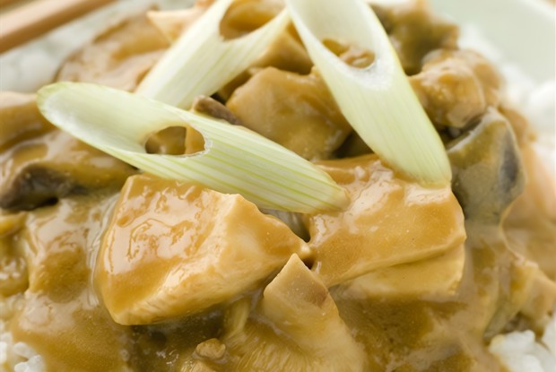 Рис с курицей, грибами и трюфелями