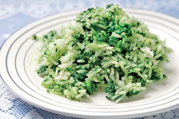 Рис со шпинатом