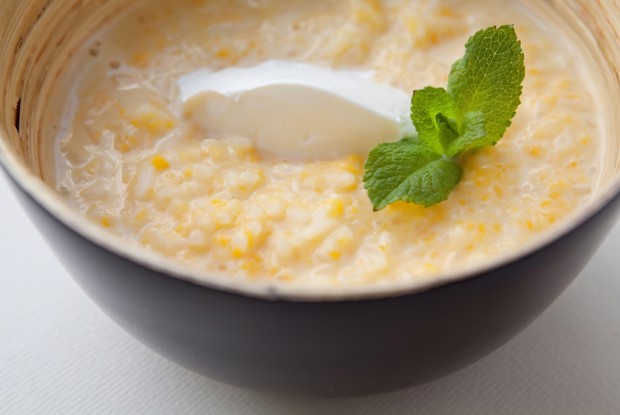 Рисовая каша с тыквой и маскарпоне