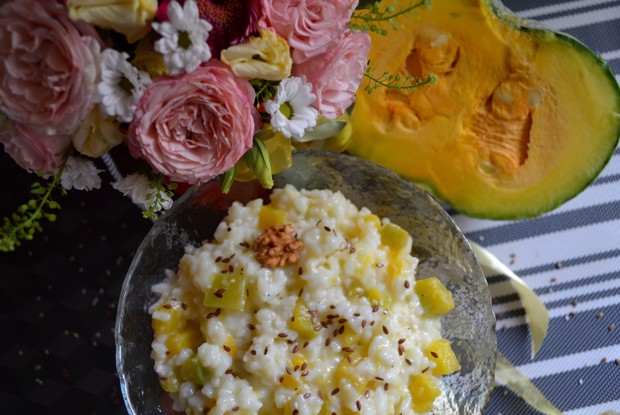 Рисовая каша с тыквой на молоке