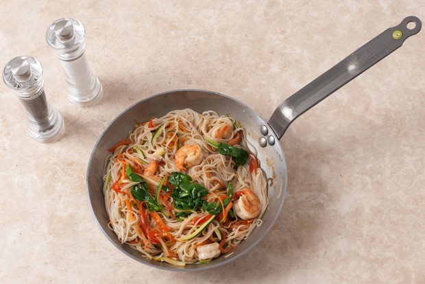 Рисовая лапша харусамэ с креветками