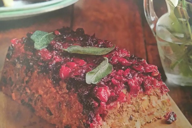 Рисовый «хлеб» с грибами и орехами