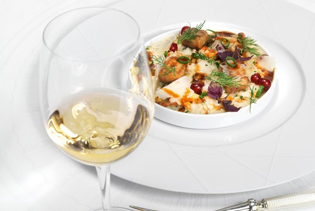 Ризотто из перловки с фуа-гра