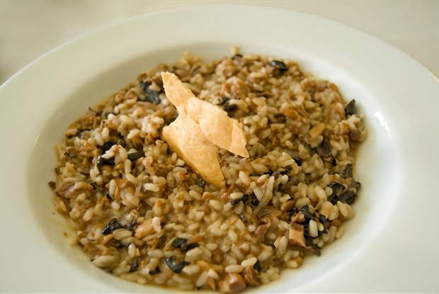 Ризотто с белыми грибами и пармезаном