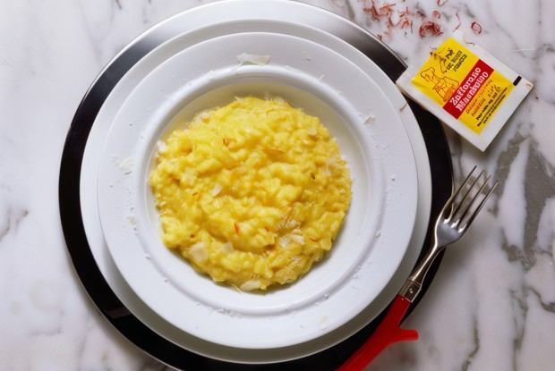 Ризотто с двумя видами сыра и шафраном