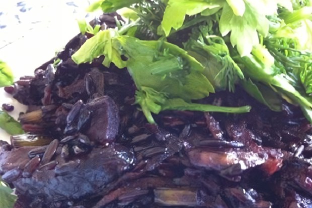 Ризотто с белыми грибами и зеленью