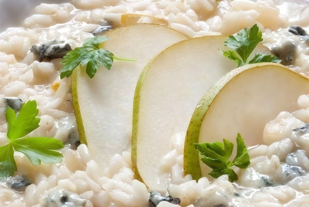 Ризотто с грушами и синим сыром