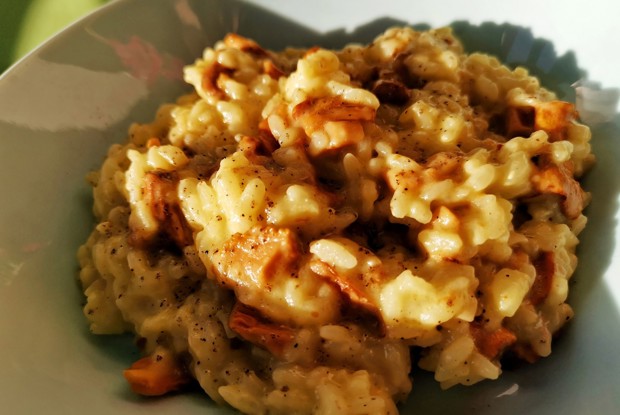 Ризотто с лисичками и сметаной