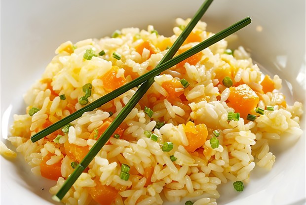 Ризотто с тыквой и колбасой