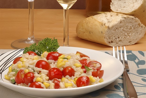 Ризотто с запеченными помидорами