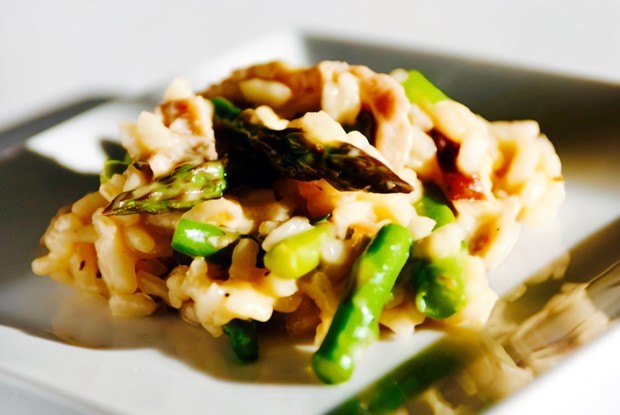 Ризотто со спаржей и зеленым луком