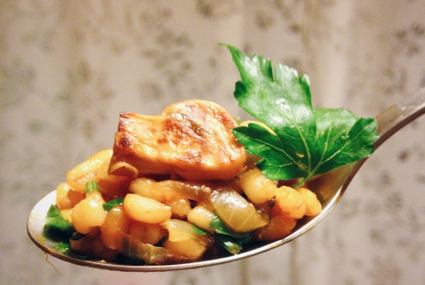 Ризотто «суровое» из перловки с грибами