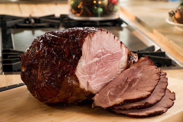 Рождественская ветчина с малиновой горчицей