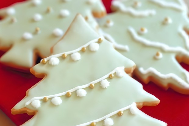 Рождественское ванильное печенье в сахарной глазури