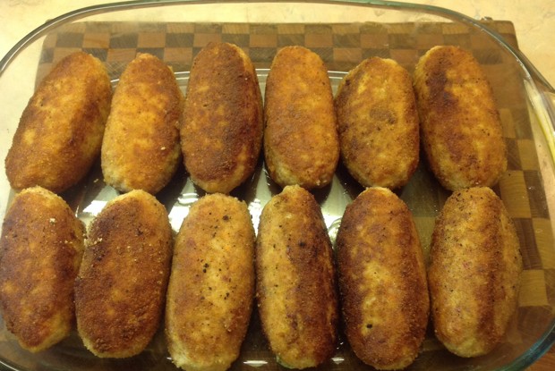 Рубленные котлеты из индейки с брынзой