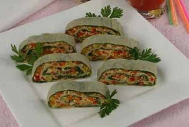 Рулет с овощами
