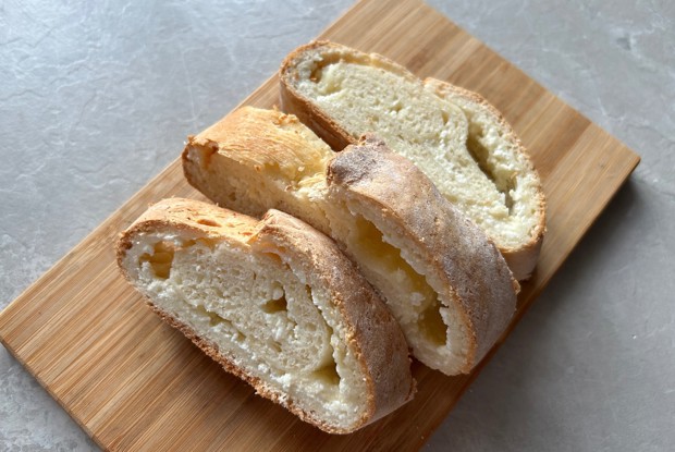 Творожный рулет с лимонным курдом