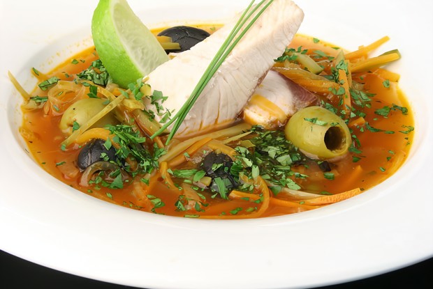 Рыбная солянка с осетриной