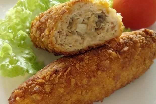 Рыбные зразы с грибной начинкой