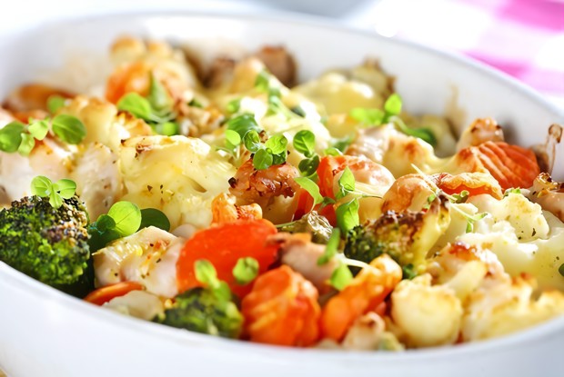 Сабджи с паниром в сливках