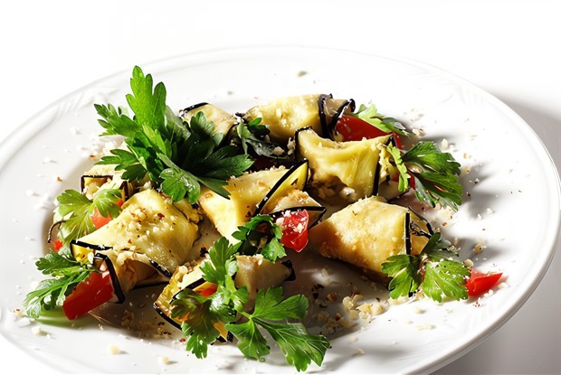 Салат из баклажанов с базиликом