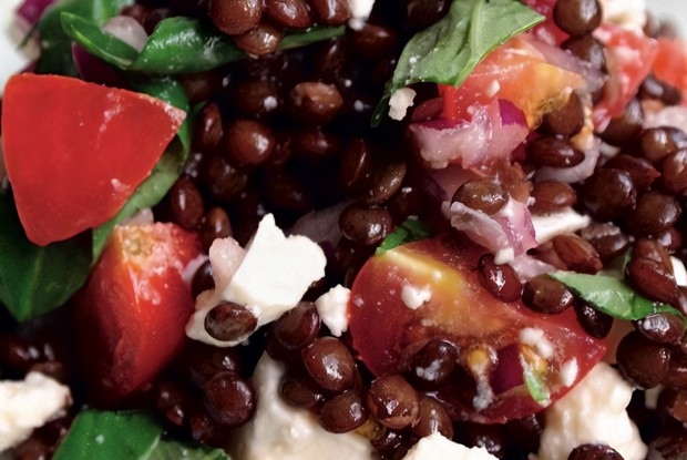 Салат из чечевицы и феты