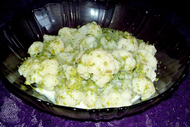 Салат из цветной капусты со сливками