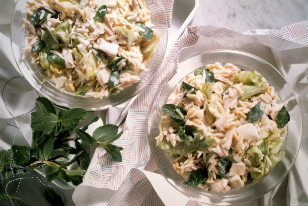 Салат из курицы с мятой