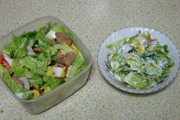 Салат из курицы с пекинской капустой