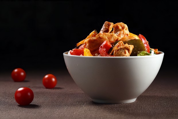 Салат из маринованных овощей с индейкой