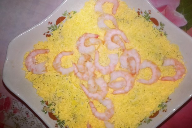 Салат из печени трески в тарталетках