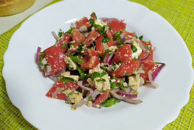 Салат из запеченных перцев