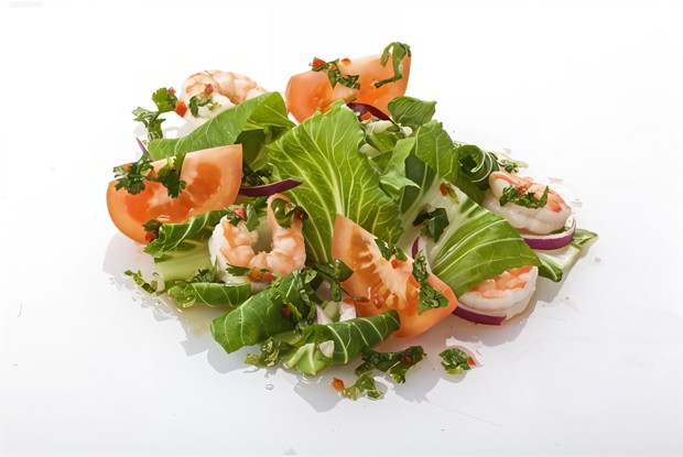 Салат пак-чой с креветками