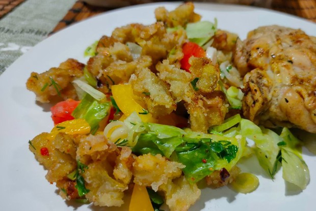 Салат с обжаренными баклажанами