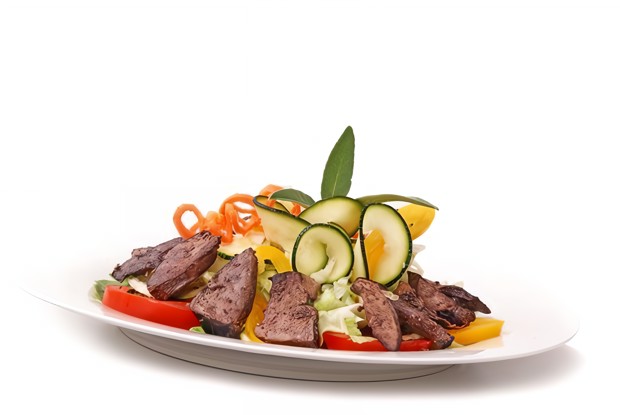 Салат с печенью