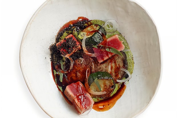 Салат с тунцом и цукини