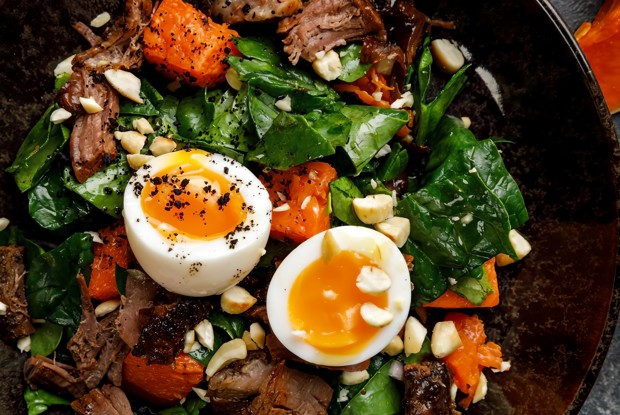 Салат с тыквой и брискетом