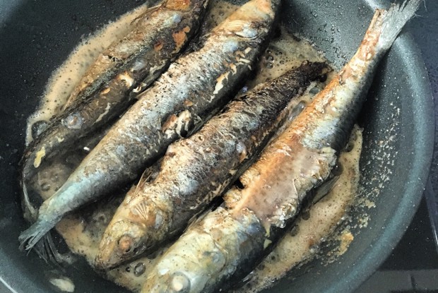 Сардины гриль в перце