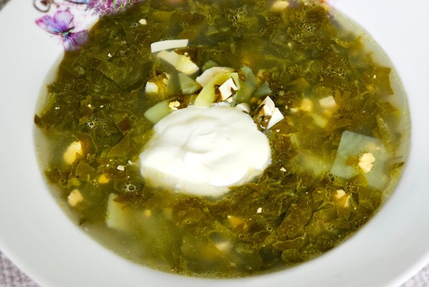 Щавелевый суп из утки