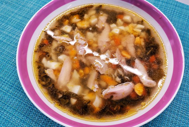 Щи из курицы и индейки с щавелем и крапивой