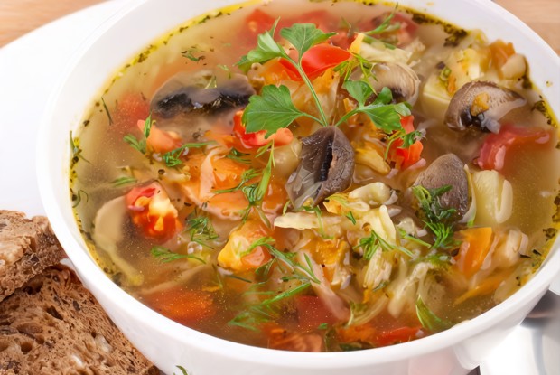 Щи с грибами по-монастырски