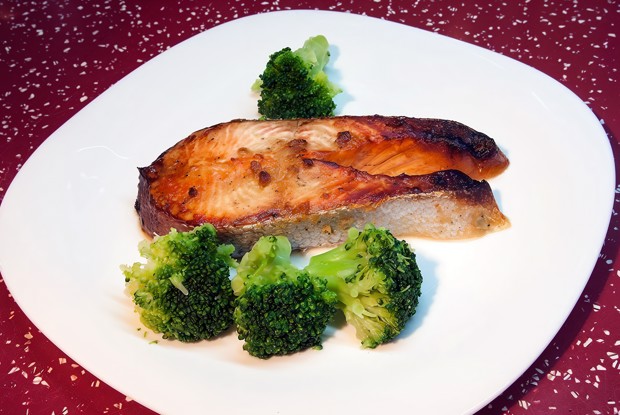 Семга в горчично-медовом соусе