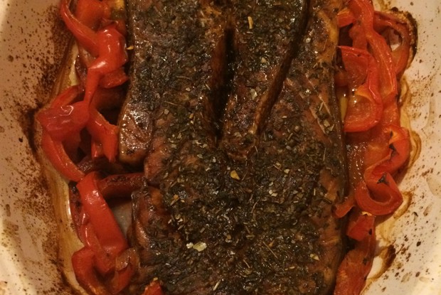 Семга, запеченная в духовке