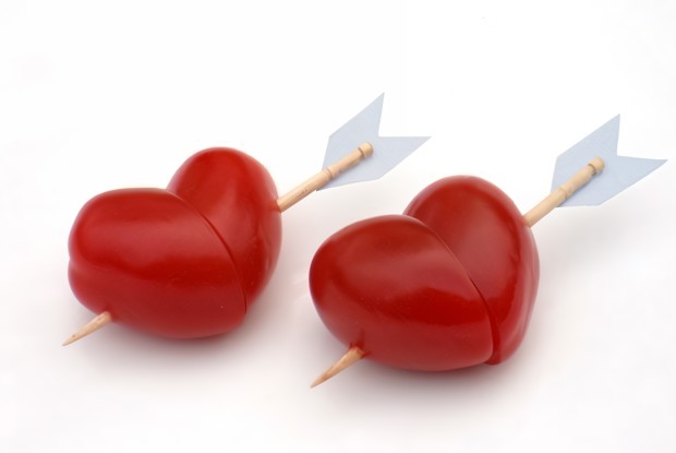 Сердечки из помидоров