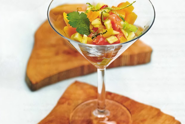 Севиче из семги с манго и острым перцем