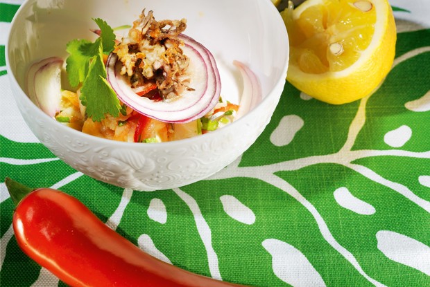 Севиче из скумбрии и лосося