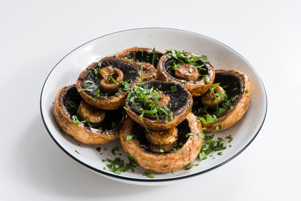 Шампиньоны на мангале