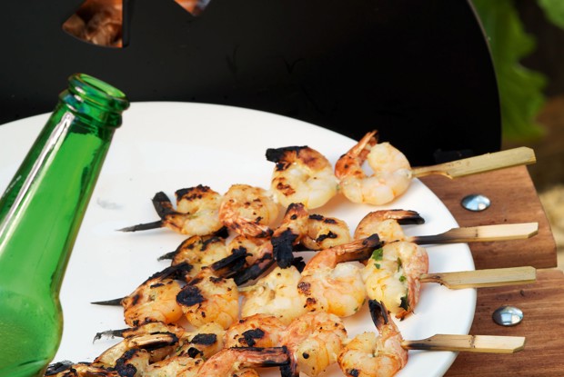Шашлычки из креветок