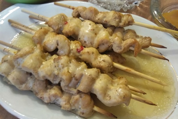 Шашлык из курицы с кориандром в духовке