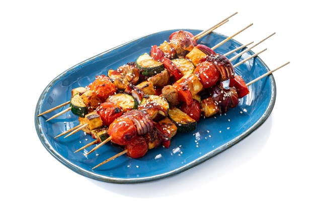 Шашлычки из овощей с тофу